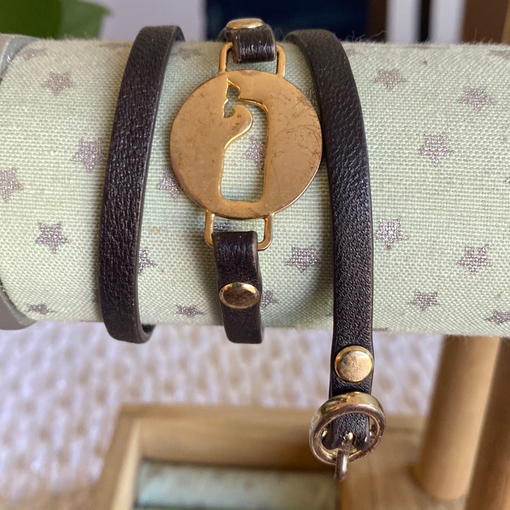 Vineyard Vines Leather Wrap Adjustable Bracelet